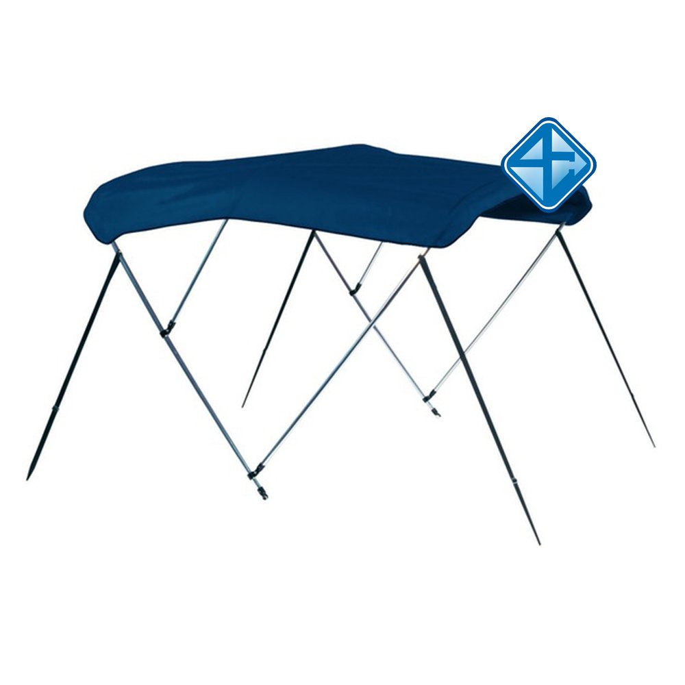 Marine-Grade 600D Aluminum Shade Boat Cover Waterproof UV Proof Bimini Top for Boat