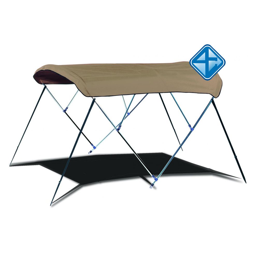 Marine-Grade 600D Aluminum Shade Boat Cover Waterproof UV Proof Bimini Top for Boat