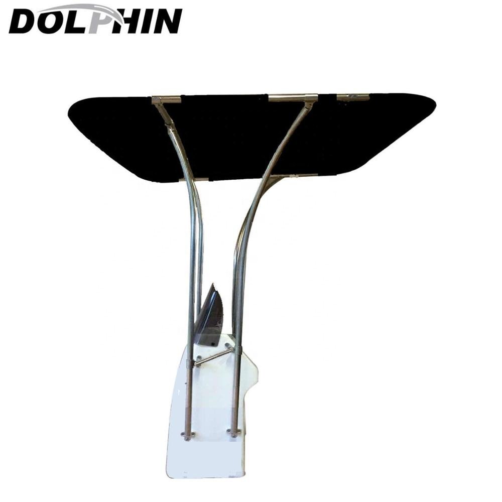 Dolphin 1" Stainless Basic Boat T Top Fully Adjustable Bimini Top Blue Canopy