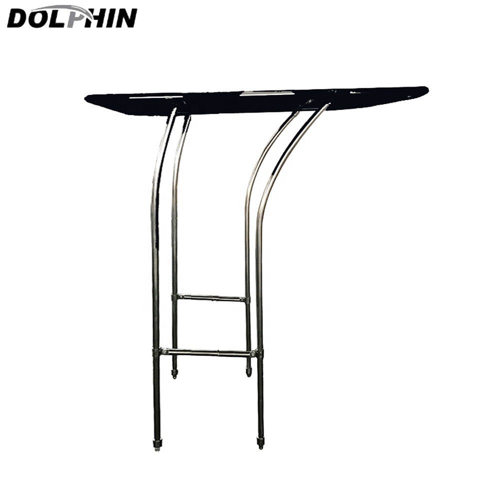 Dolphin 1" Stainless Basic Boat T Top Fully Adjustable Bimini Top Blue Canopy