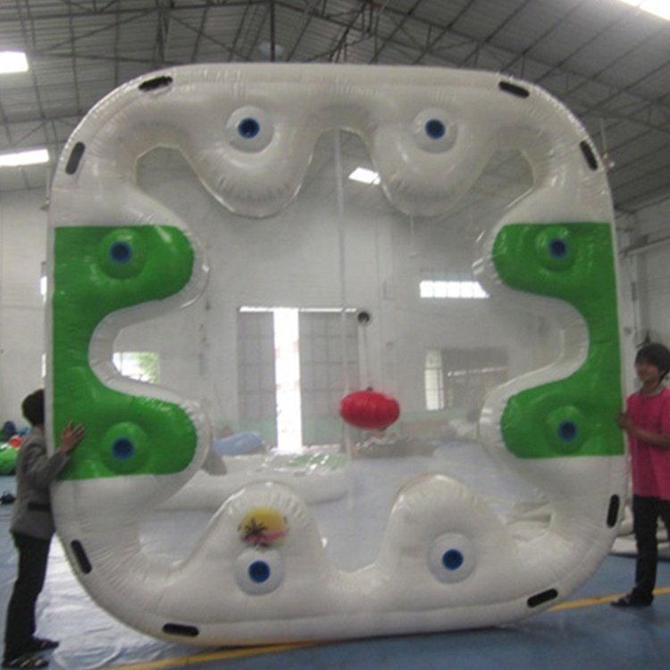 Custom Design 4 Persons Gray DWF Leisure Inflatable Floating Water bar for Beach Resort