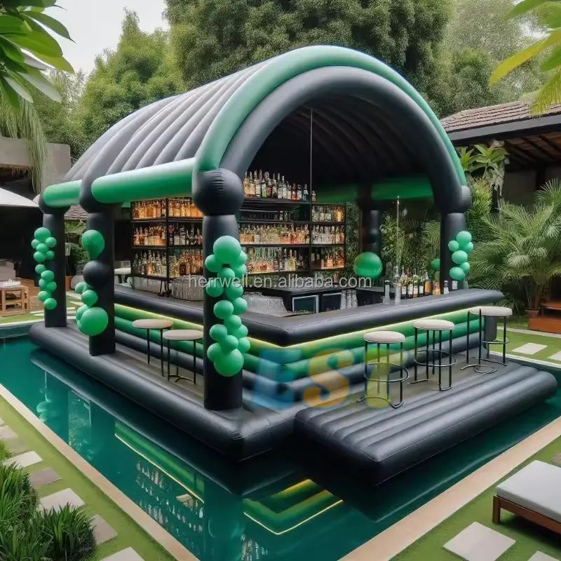 New Design Outdoor Inflatable Pool Bar Tent for Backyard Parties and Water Features for Swimming Pools