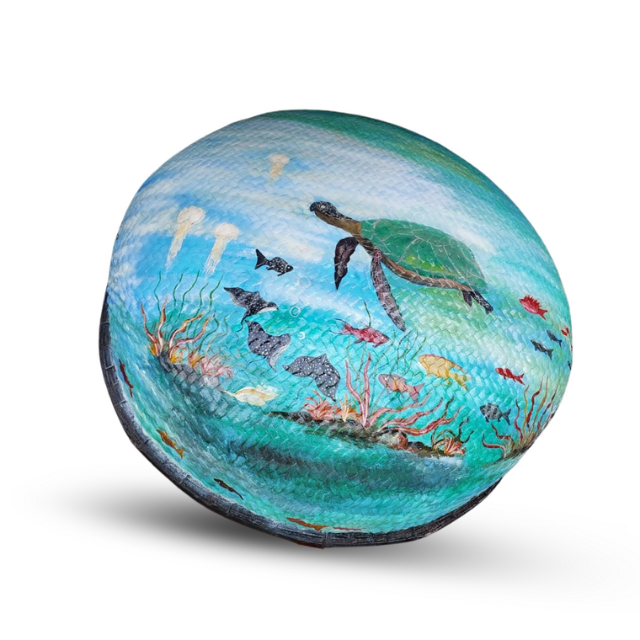 High Quality Bamboo Basket Boat for Fishing Customized Designs Blue Background Direct Wholesale Vietnam Manufacturer