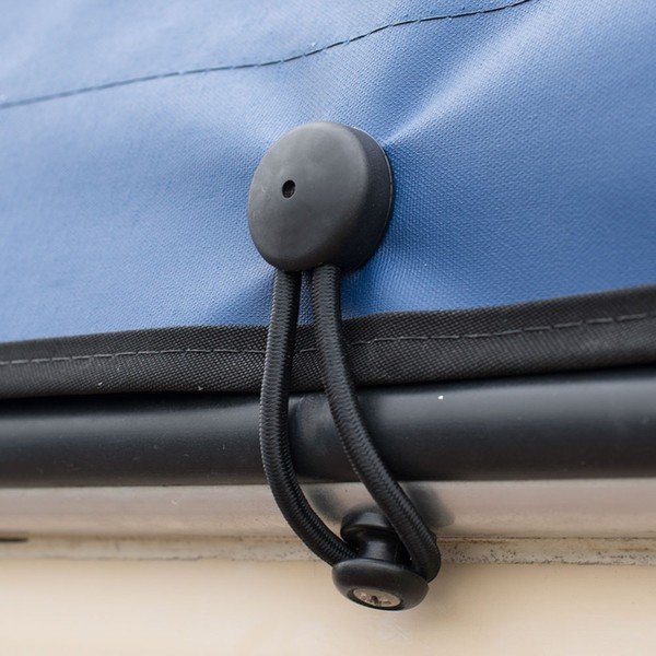 SNOWL Stayput Bungee/Shock Cord Fasteners Black with White Surface Attachment