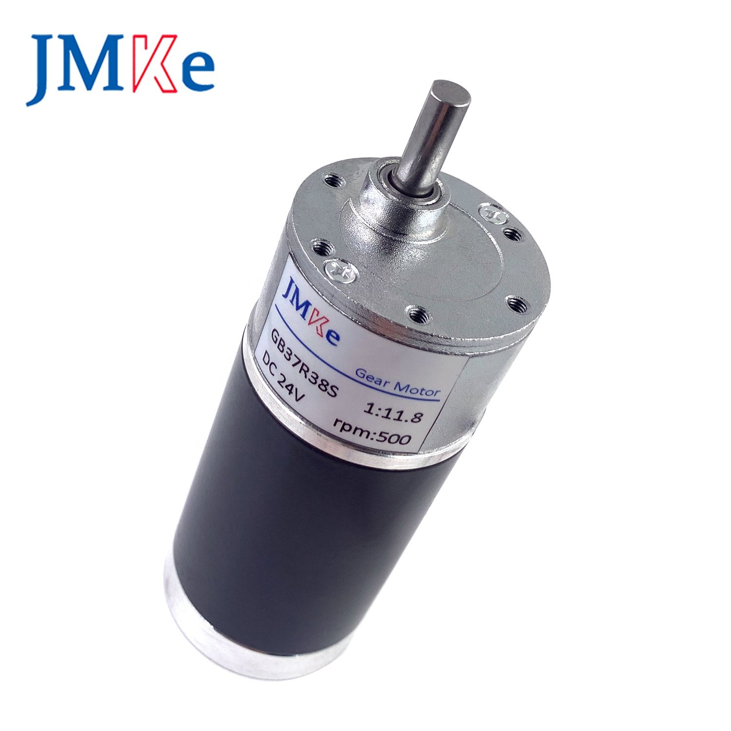 JMKE 37mm DC Gear Motor with Brush Commutation and Permanent Magnet Construction Round Cover Eccentric Shaft