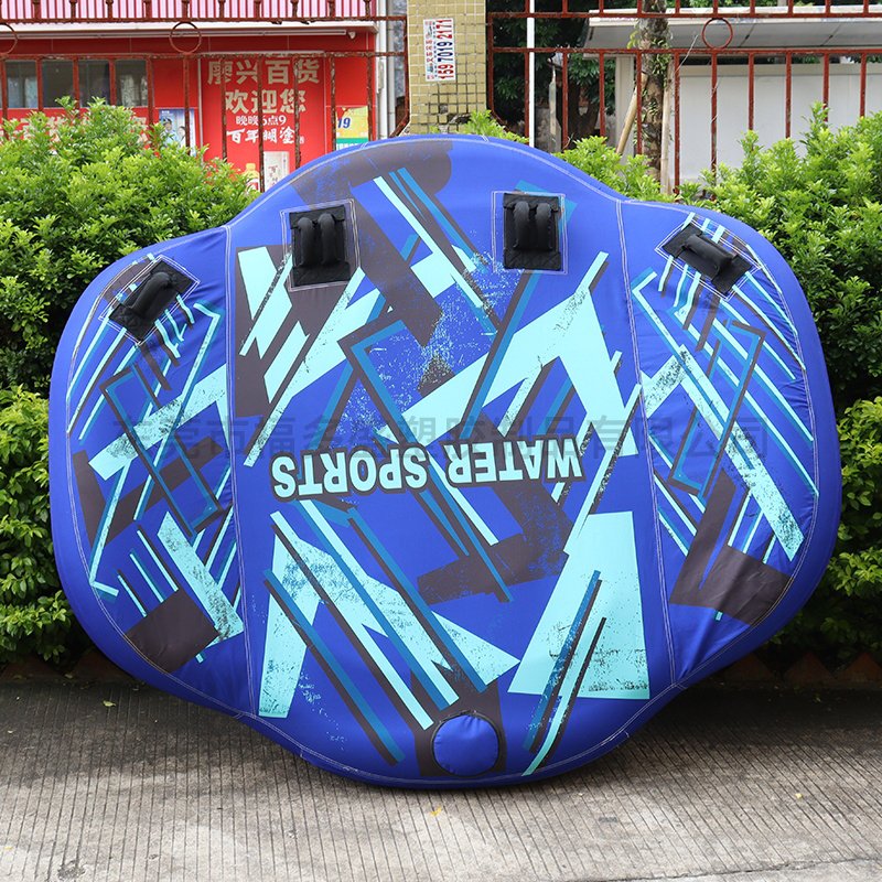 New Super Towable Tube for Boating, Full Nylon Cover Tube with Handles,1-2 Person Wings Inflatable Towable Tube for Water Sports