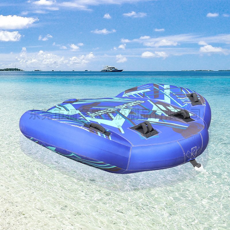 New Super Towable Tube for Boating, Full Nylon Cover Tube with Handles,1-2 Person Wings Inflatable Towable Tube for Water Sports