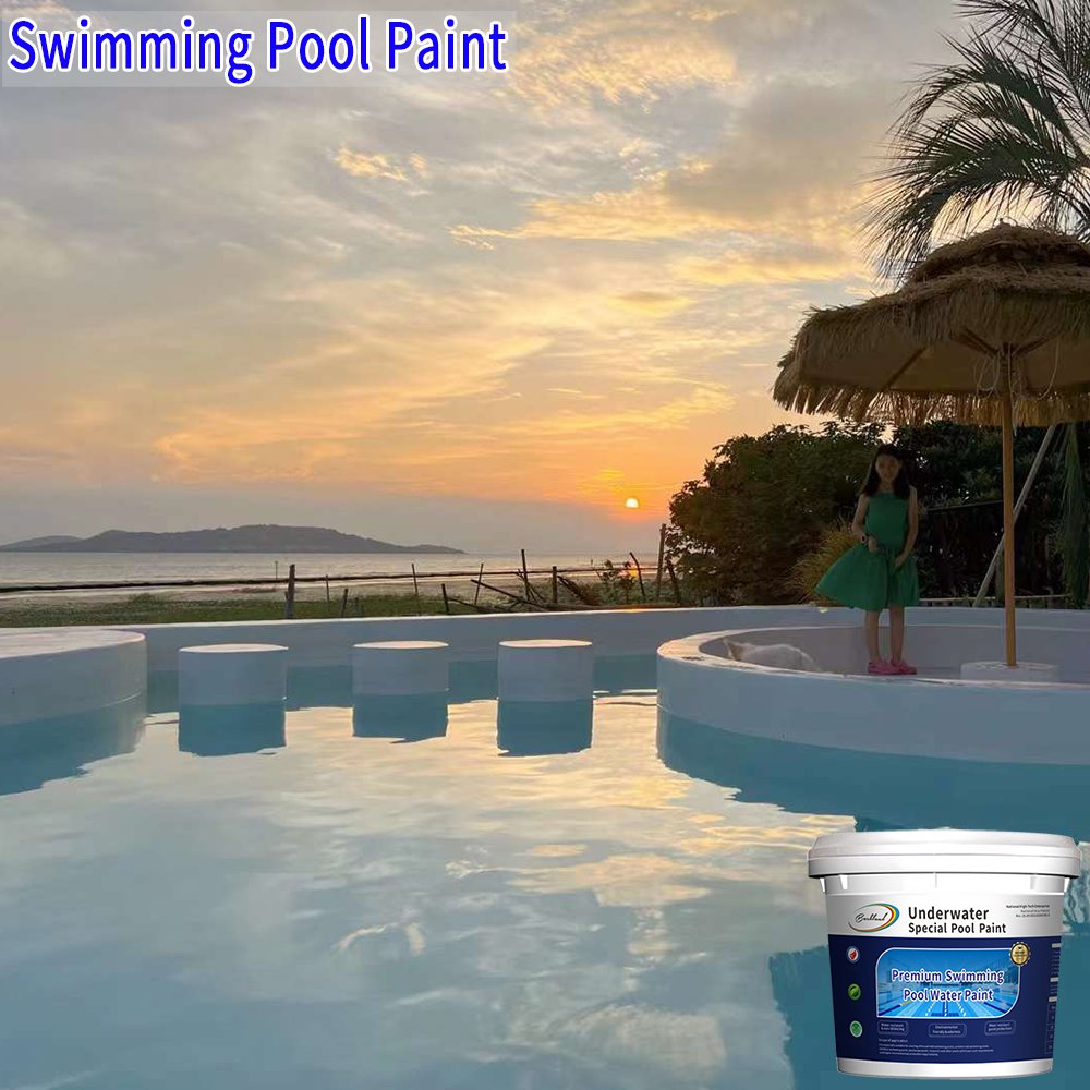 Underwater Paint Factory Polyurethane Waterproof Coating Cover 4 Sqm/kg Swimming Pool Coating for Cement Swimming Pool and Wall