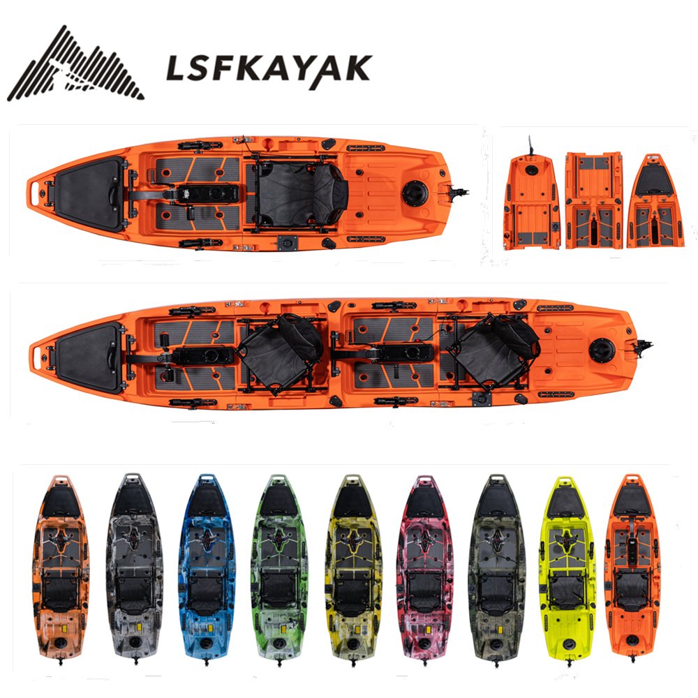 Fishing Canoe/kayak, Kajak 11ft Single Plastic Boat Kayak Rod Holder Frame Chair Trolling Motor Power Ocean