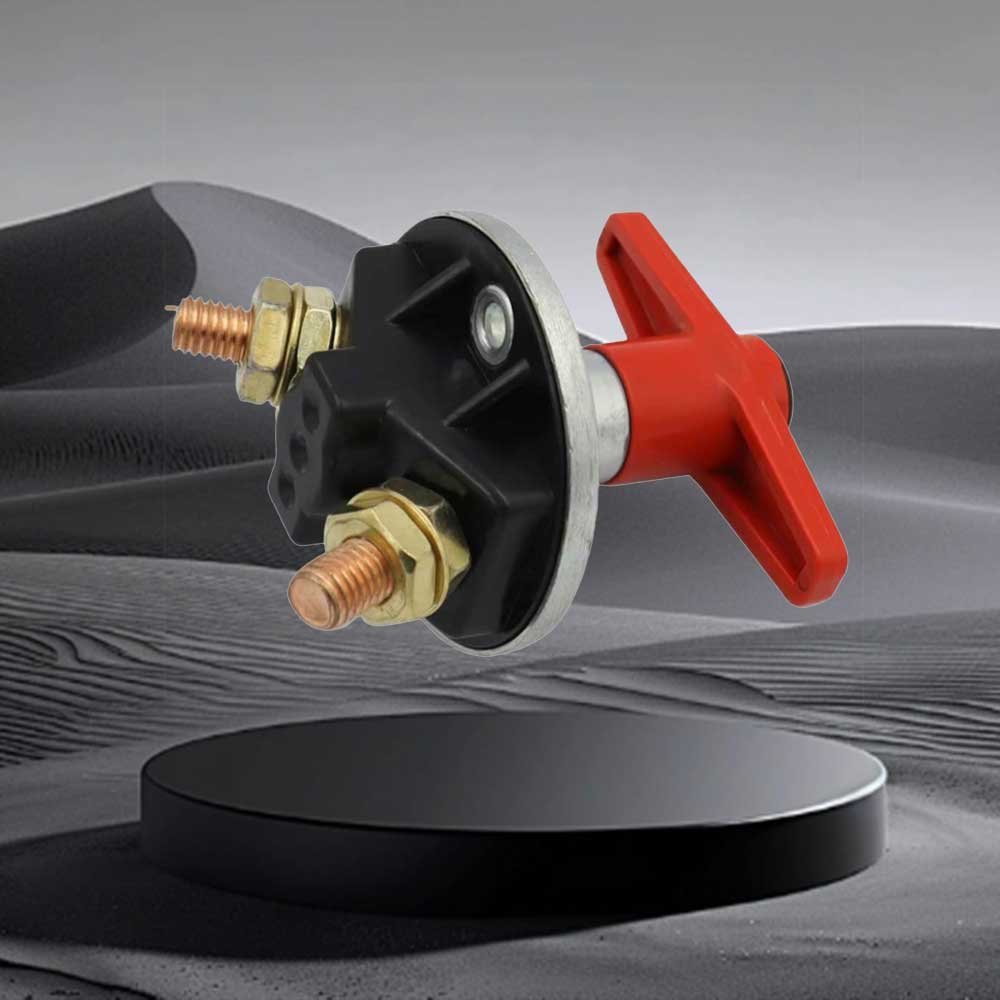 OSWELL Switch Battery Isolator Cut Power Kill Switch 400A 24V Heavy Duty with Key Waterproof Cover Battery Isolator Switch
