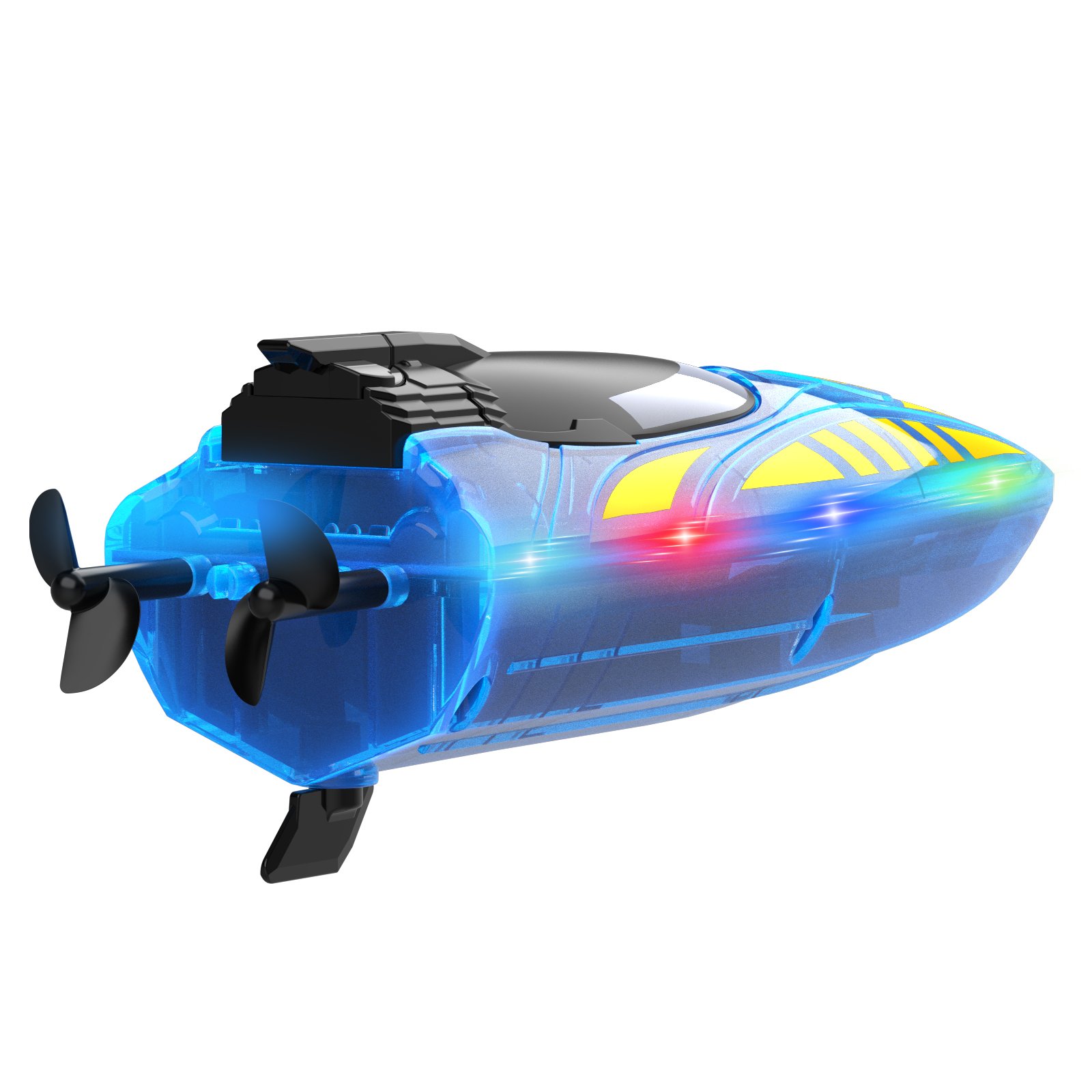 V777 2.4G Remote Control Boats Yacht Rolling Stunt Cool Lighting 2 Speed Switch Low Power Reminder Waterproof 80M Long Endurance