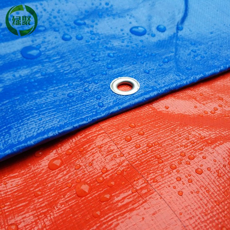 12x26ft 4x8m Pe Terpal Blue Orange Color Pe Waterproof Laminated Tent Tarpaulin