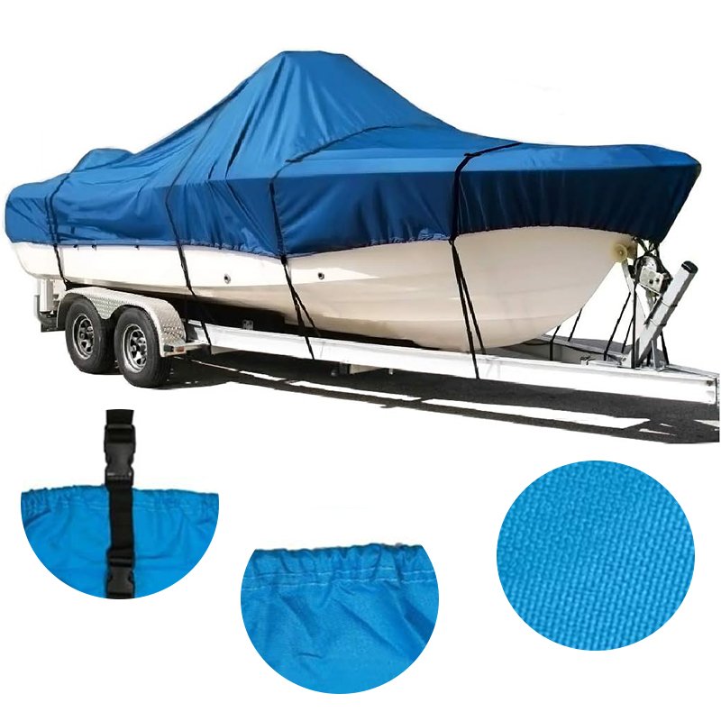 Factory Sells Heavy Duty 600D Marine Canvas Boat Cover Waterproof Breathable Sunproof Universal Boat Cover