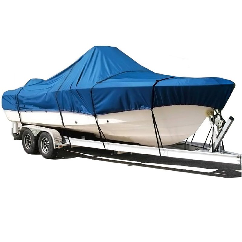 Factory Sells Heavy Duty 600D Marine Canvas Boat Cover Waterproof Breathable Sunproof Universal Boat Cover