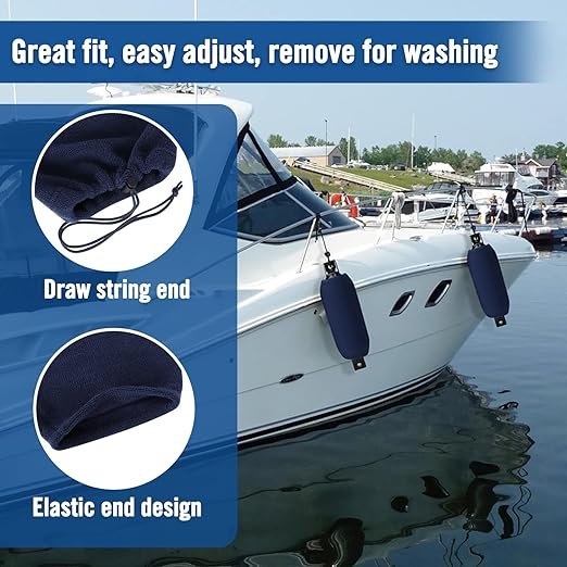 2024 Customized Polyester Boat Fenders Cover Navy Blue Marine Great Fender Bumper Thickened Wear-Resistant Bumper Cover