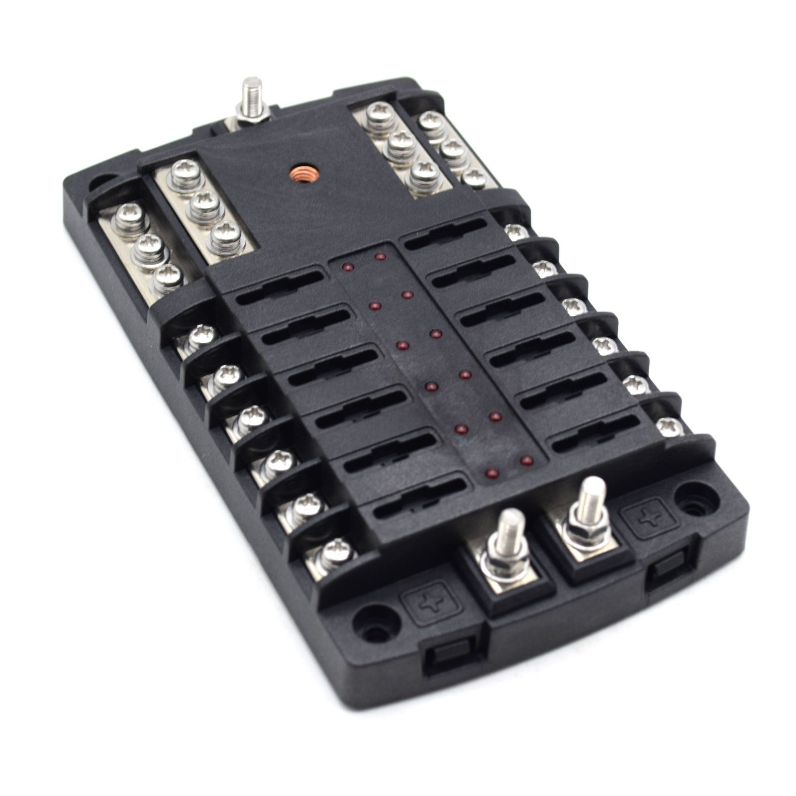 12 Way 12V Fuse Box Blade 12Volt Fuse Block With LED Indicator Damp-Proof High Cover