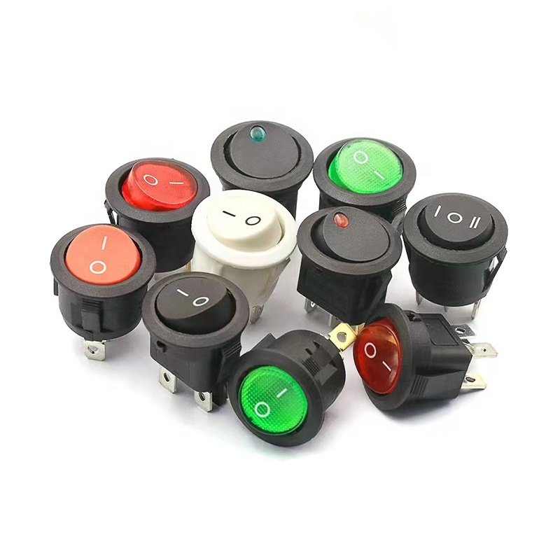 KCD2 6 Pin Spst on off Automotive No Light Transparent Cover Round Rocker Switch Series Waterproof Rocker Switch