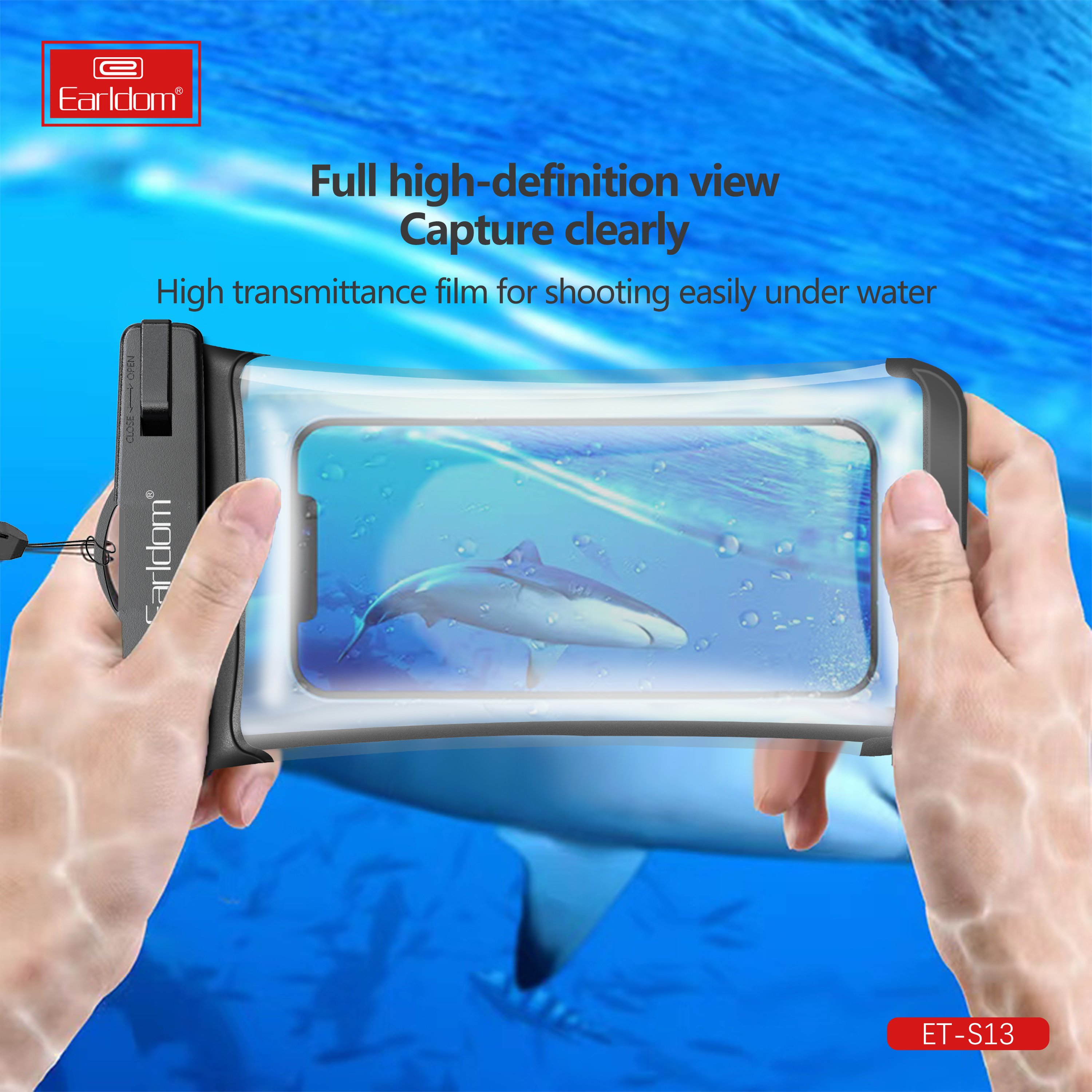 EARLDOM Waterproof Phone case Universal Waterproof Phone Pouch for Swimming Cell Phone Waterproof IPX8 case with Lanyard