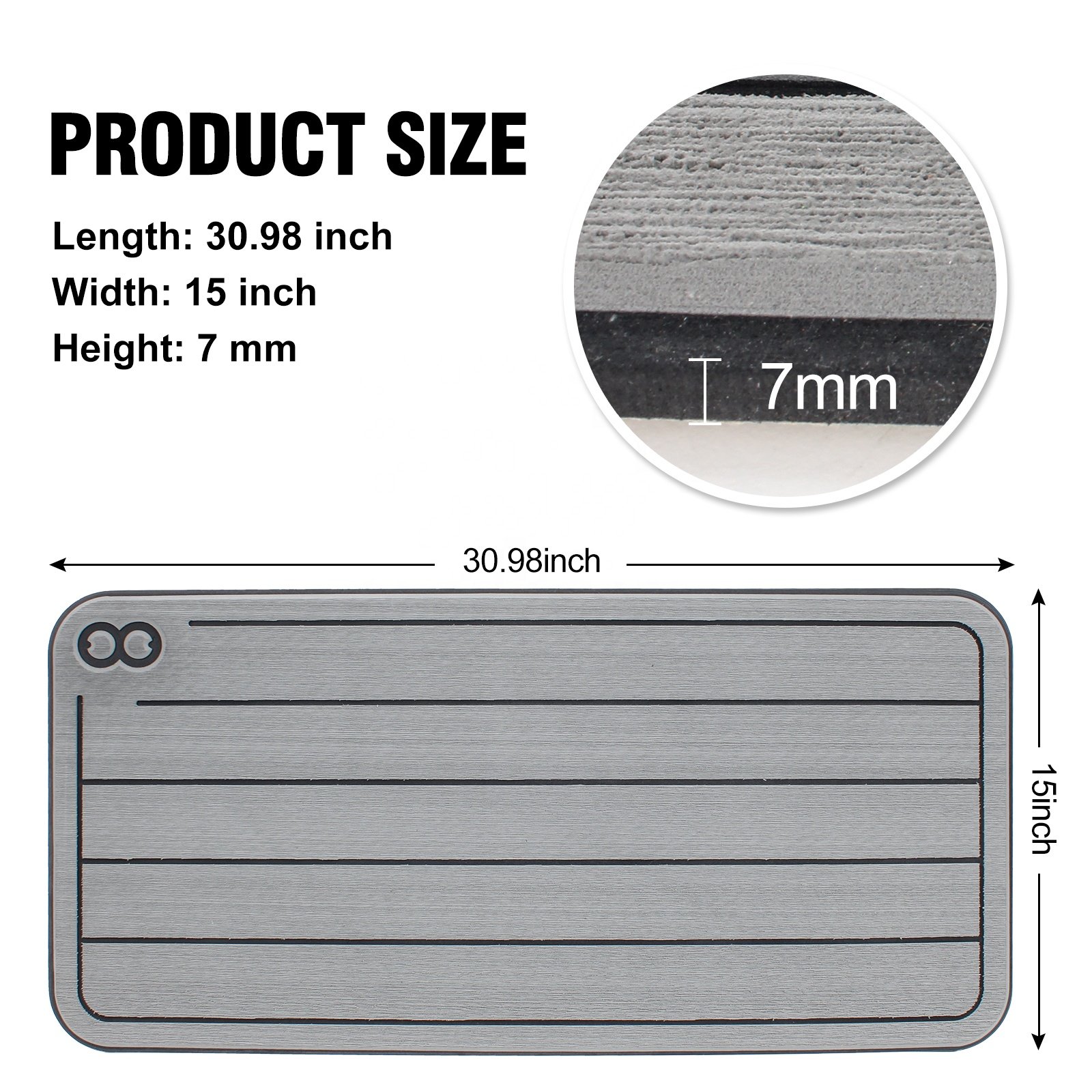 WOOWAVE 31 Inch Foam Cushion Ice Box Pad Camping Waterproof Mat Non Slip Cooler Pad for YETI Tundra 75
