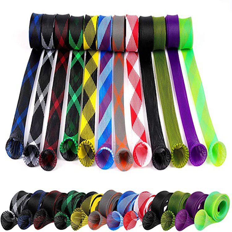 Fishing Rod Sleeve Cover Braided Mesh Rod Protector Pole Gloves Fishing Tools Flat or Pointed End Spinning Casting Rods Casting