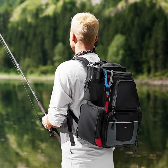 Fishing Tackle Backpack Large Outdoor Storage Tackle Bag Protective Rain Cover Fishing Gear Waterproof Fly Fishing Tackle Bag