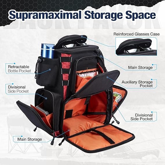 Fishing Tackle Backpack Large Outdoor Storage Tackle Bag Protective Rain Cover Fishing Gear Waterproof Fly Fishing Tackle Bag
