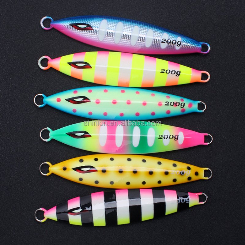Factory Direct 130g 150g 180g 200g 220g Sinking Slow Pitch Fishing Lures Lead Metal Flat Jigs Jigging Baits