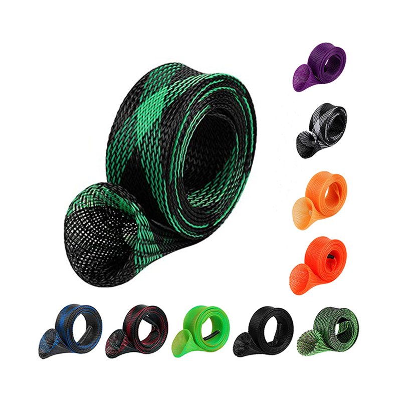 Fishing Rod Sock Sleeve Rod Cover Braided Mesh Rod Protector