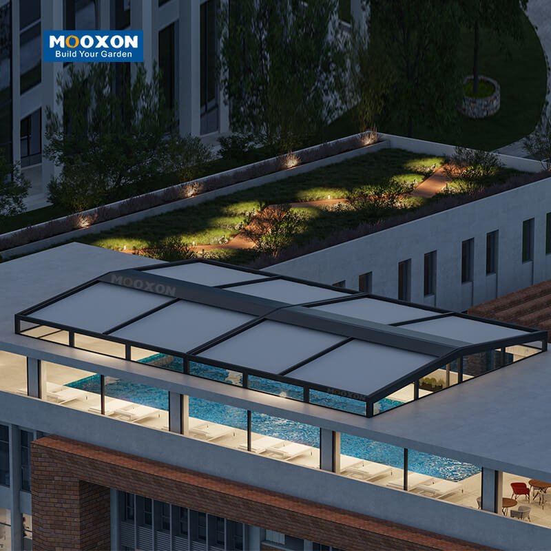 Mooxon Innovative Cantilever Design Retractable Pergola - Maximize Your Awning Outdoor Shade Area