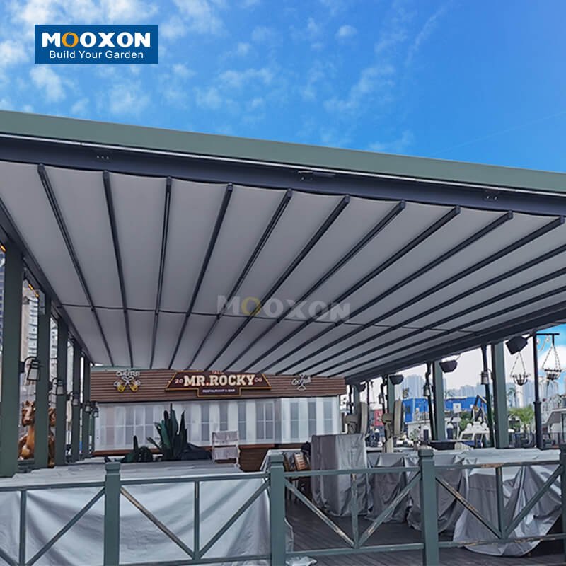 Mooxon Innovative Cantilever Design Retractable Pergola - Maximize Your Awning Outdoor Shade Area