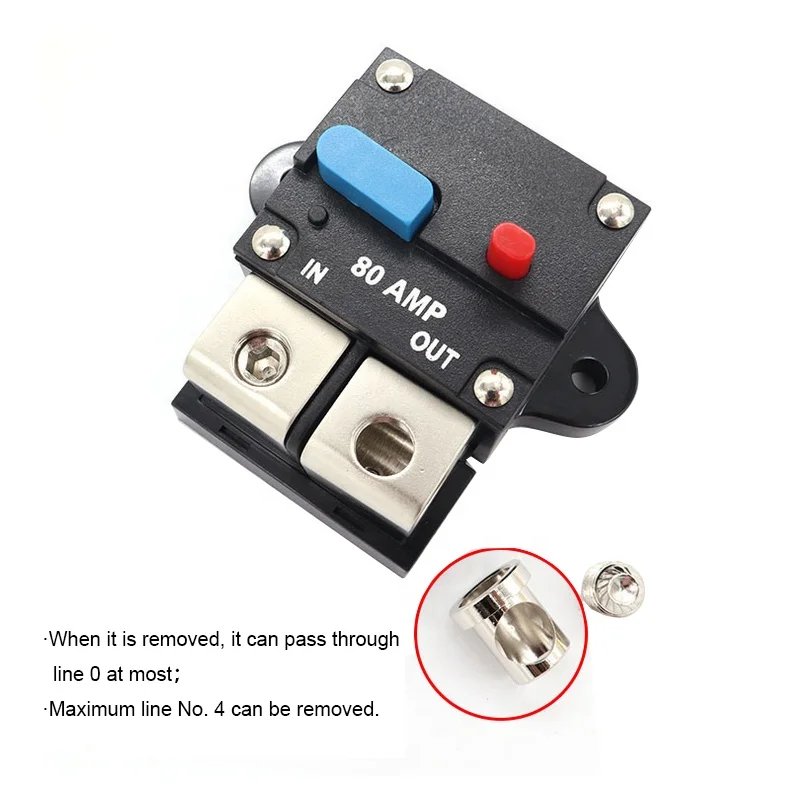 Protective Cover 12V 48V DC Car Auto Boat 40A 60A 100 Amp Manual Reset Fuse Auto Audio DC Circuit Breaker