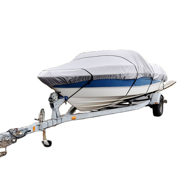 210D Pu Coated Waterproof V-Type Boat Cover Dust-Proof Boat 17-19 Ft With 20-22 Ft Boat Cover Heavy Duty
