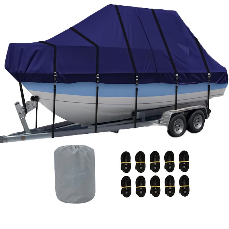 High Quality 600D Boat Cover Custom Logo and Models Waterproof and Anti UV Dustproof All Weather Protection Boat Cover