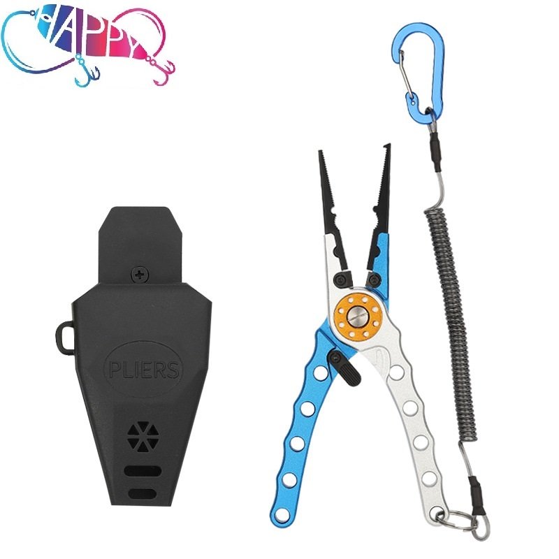 Multi-colors Aluminum Fishing Pliers Clamp Split Ring Tungsten Steel Blade Line Cutter Multifunction Fishing Tackle Tool Pesca