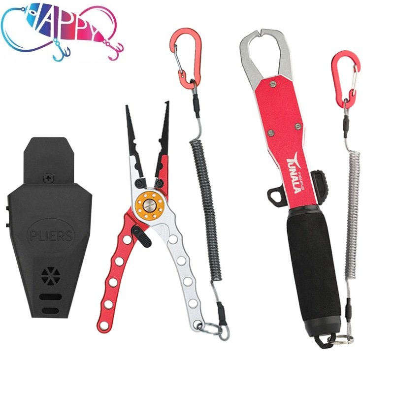 Multi-colors Aluminum Fishing Pliers Clamp Split Ring Tungsten Steel Blade Line Cutter Multifunction Fishing Tackle Tool Pesca
