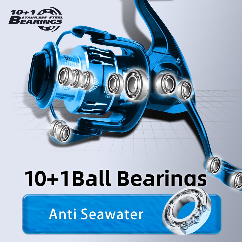 HSD Spinning Reel Super Light 0.1mm 160m Steel Reels 5kg Drag Casting Fishing Reel