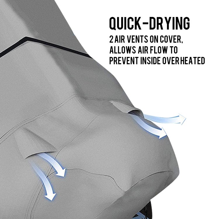 HOMFUL Waterproof 600D Boat Cover Marine Grade Polyester Canvas Trailerable T-Top Boat Cover
