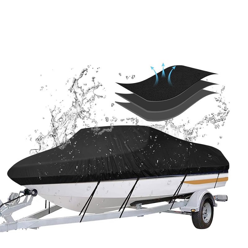Heavy-duty Outdoor Breathable Waterproof Polyester Boat Cover Trailerable Boat Cover