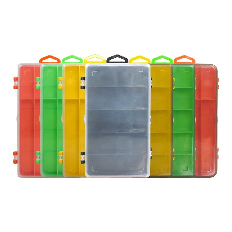 Outdoor Fishing Storage Box Luya Bait Hook Double-sided Storage Plastic Box Multi-color Optional