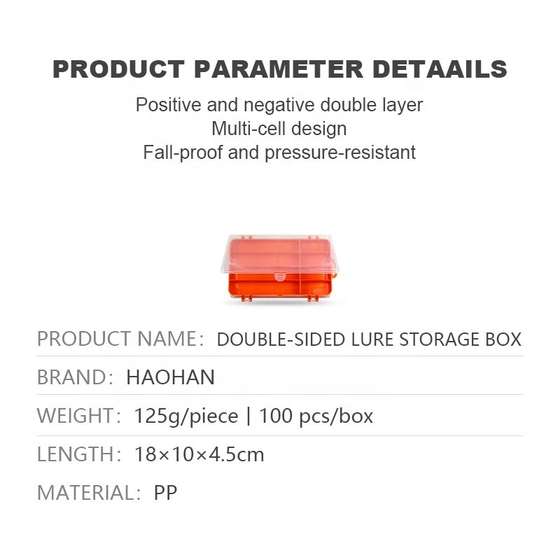 Outdoor Fishing Storage Box Luya Bait Hook Double-sided Storage Plastic Box Multi-color Optional