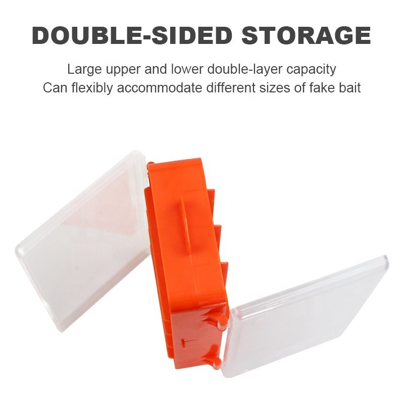 Outdoor Fishing Storage Box Luya Bait Hook Double-sided Storage Plastic Box Multi-color Optional