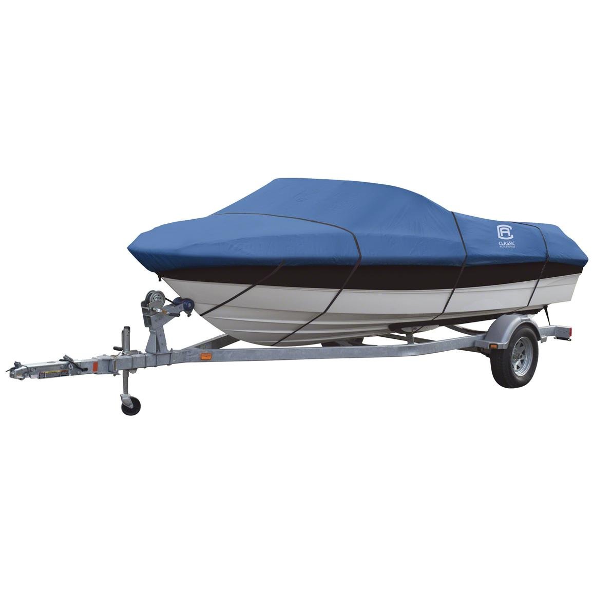 Oxford Fabric Boat Cover with a Waterproof PU Coating , 14-16 FT Length 90 Inch Width with Accessories Khaki Boat Cover