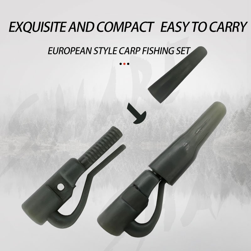 Carp Fishing Terminal Tackle Carp Safety Lead Clips Set With Pins and Tail Rubber Tubes Carp Fishing Tackle Tool