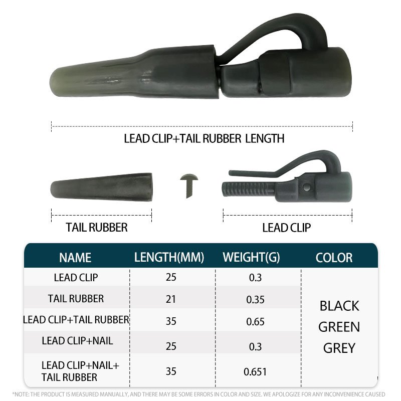 Carp Fishing Terminal Tackle Carp Safety Lead Clips Set With Pins and Tail Rubber Tubes Carp Fishing Tackle Tool