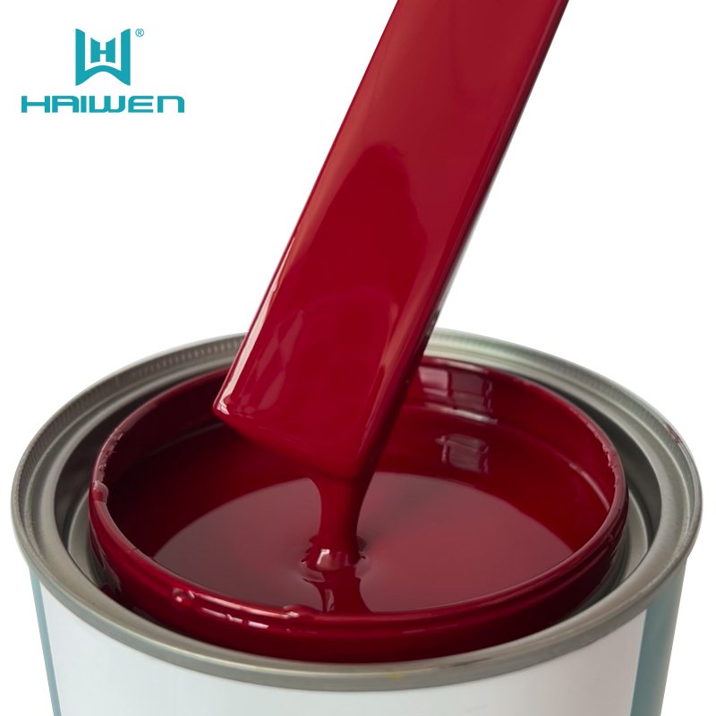 Haiwen 1K Auto Paint Autobody Refinish Car Paint Trans Red Color Mirror Effect Basecoat Coating UV Main Raw Material Spray
