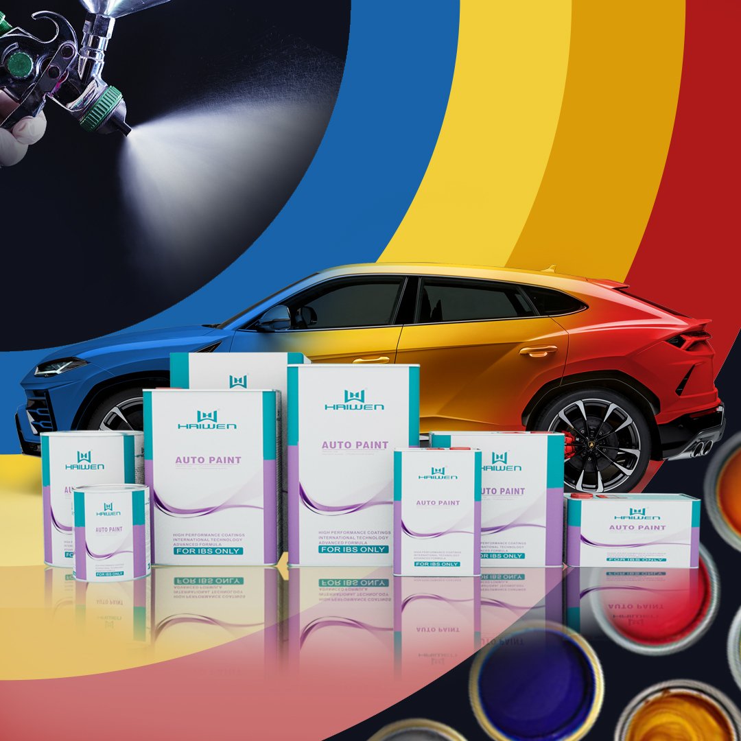 Haiwen 1K Auto Paint Autobody Refinish Car Paint Trans Red Color Mirror Effect Basecoat Coating UV Main Raw Material Spray