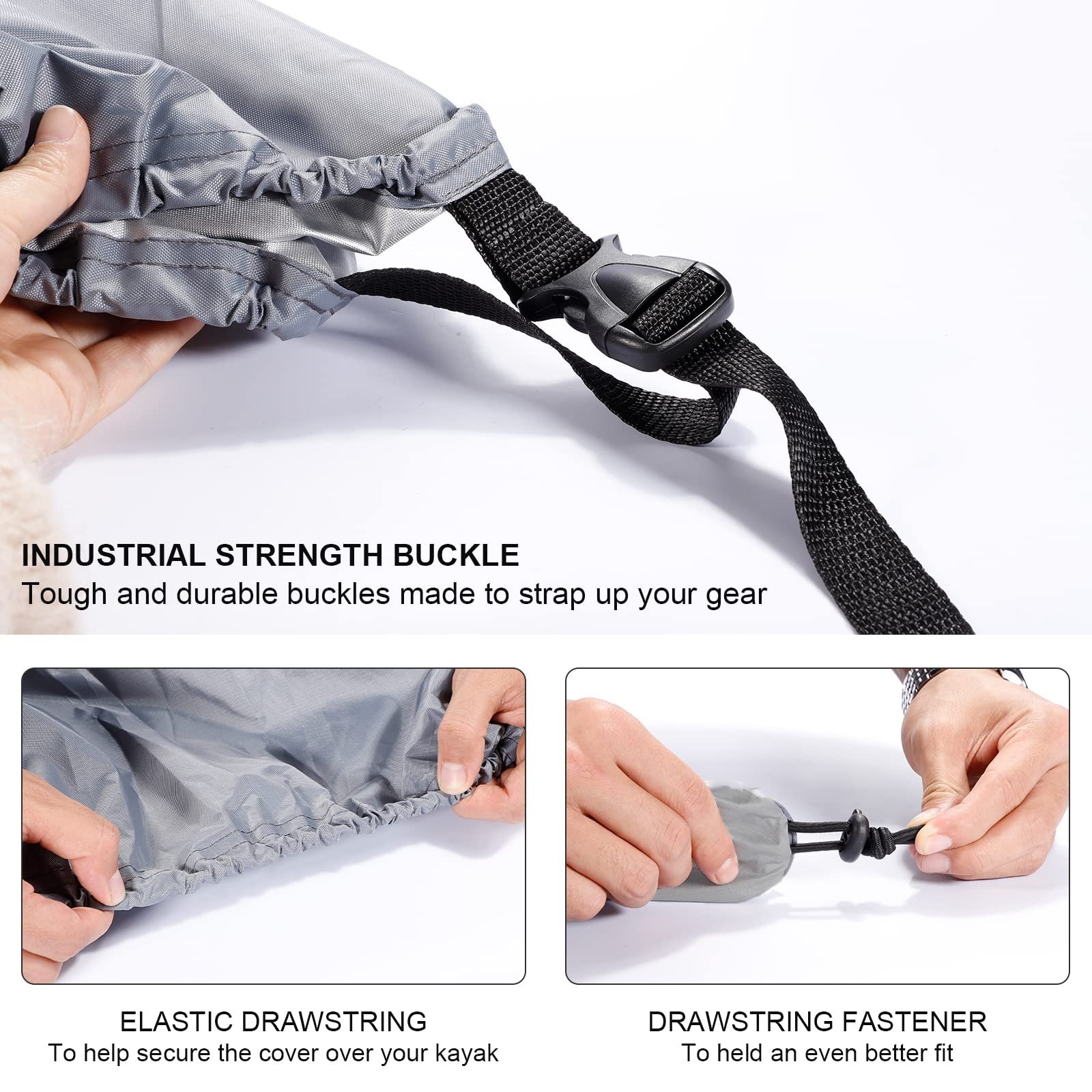 Kayak Accessories Durable 420D Polyester Heavy Duty Waterproof Kayak Boat Cover