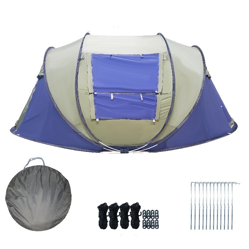 5~6 Person Fiberglass Outdoor Camping Pop up Tent Waterproof Material Eco-friendly Pop-up Boat Tent