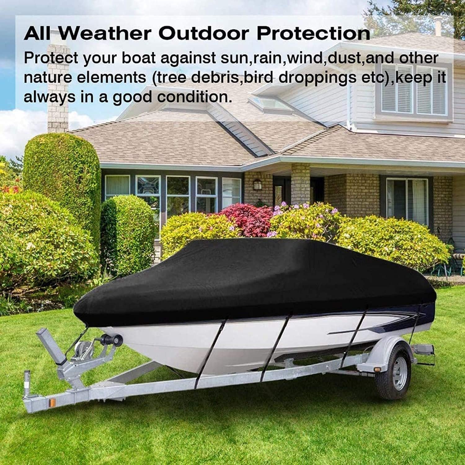Factory Custom Waterproof Oxford Cloth Material 600D Heavy Duty Waterproof Boat Cover