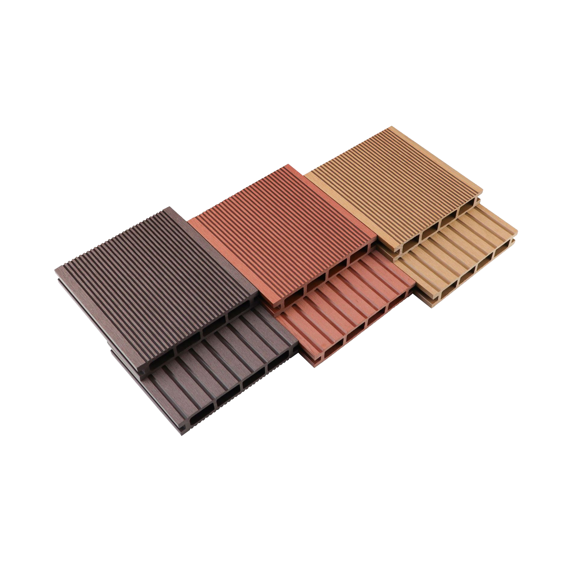 Anti slip square Hole Outdoor Plastic Deck Floor Covering Waterproof Wood Plastic Composite Heat Resistant Laminate Flooring